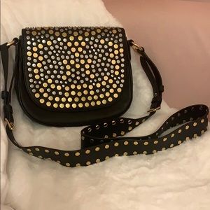 Michael Kors Jenkins Saddlebag gold/silver studs